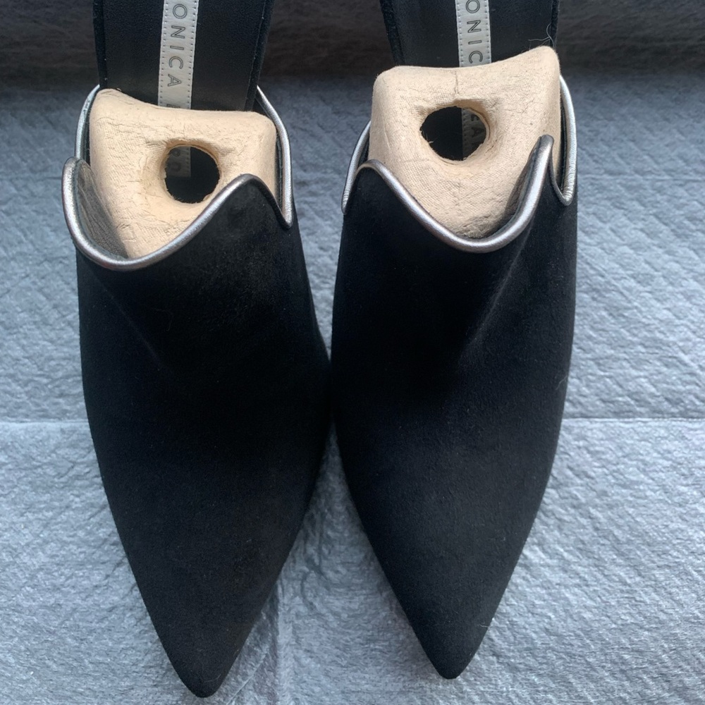 Veronica Beard Suede Mules heels